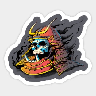 Samurai Skull Sticker